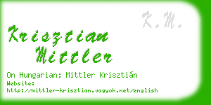 krisztian mittler business card